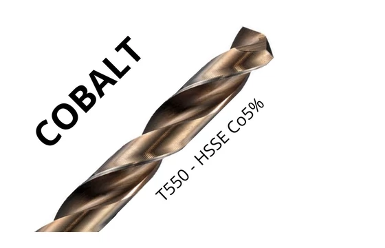 Csigafúró DIN 338 HSSE - Tivoly Cobalt T550 114550 - Ötvözött acélhoz (ISO-P)