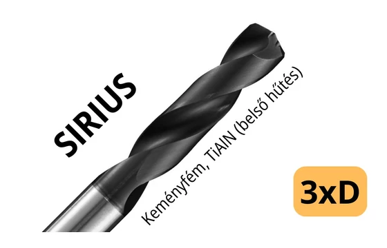 Keményfém csigafúró 3xD: Rövid furatokhoz CNC gépre - Tivoly Sirius és SmiCut minőség