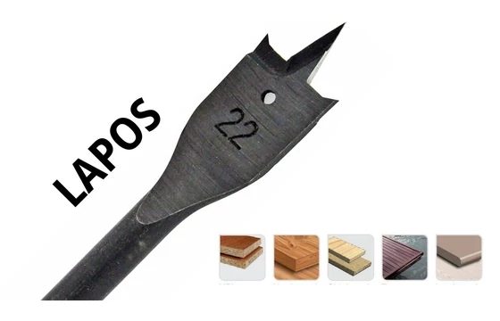 Lapos fafúró hatszög szárral DIN 3126 E6.3 - Tivoly 108025