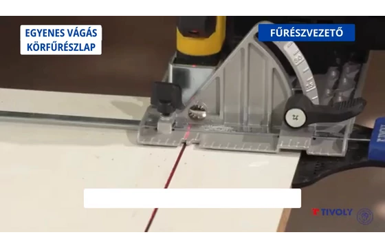 Fűrészvezető sablon használata