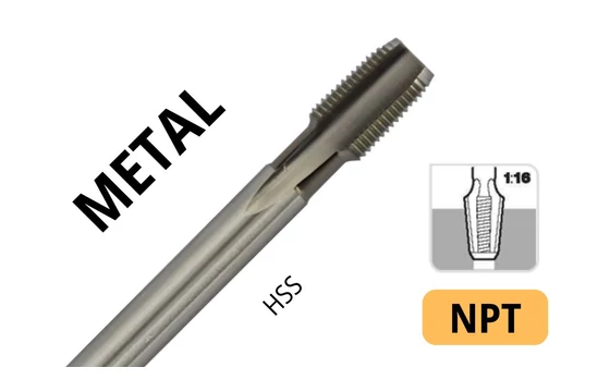 Gépi menetfúró NPT - HSS
