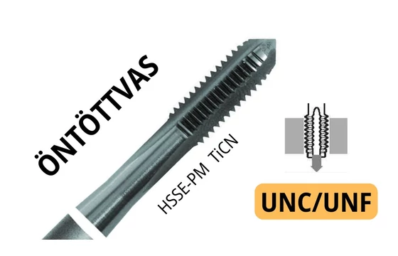 Gépi menetfúró UNC,UNF - HSSEE C Öv