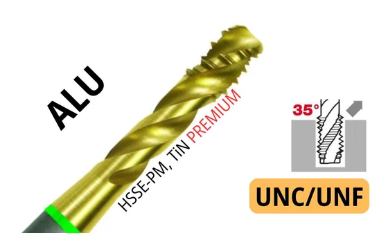 Gépi menetfúró UNC,UNF - HSSEE C35° Alu