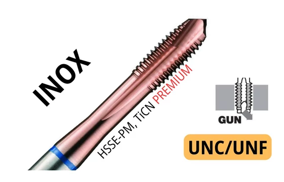 Gépi menetfúró UNC,UNF - HSSEE B Inox
