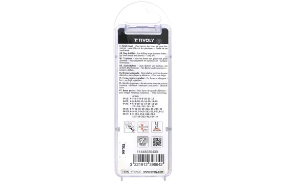 Tivoly Premium lemezfúró doboz cimkéje