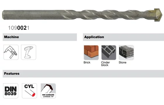 Betonfúró - Standard minőség jellemzői