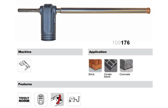 Porelszívós betonfúró SDS-Plus jellemzői