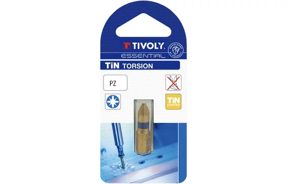 Tivoly Csavarbit POZIDRIV csavarfejhez - TiN torziós minőség