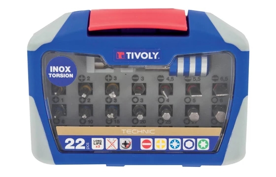 22 részes bitkészlet -INOX