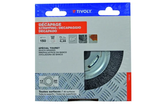 Tivoly drótkorong bakköszörűre, csomagolva
