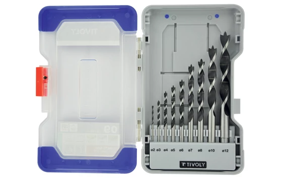9 részes professzionális Tivoly fafúró készlet (2-12 mm)