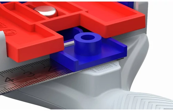 Fúróvezető sablon bútorlaphoz, beállítás