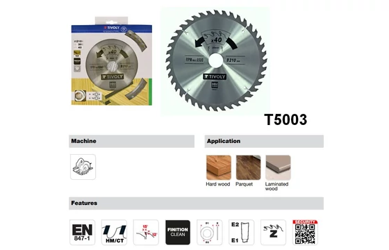 Tivoly T5003 faipari körfűrész jellemzői