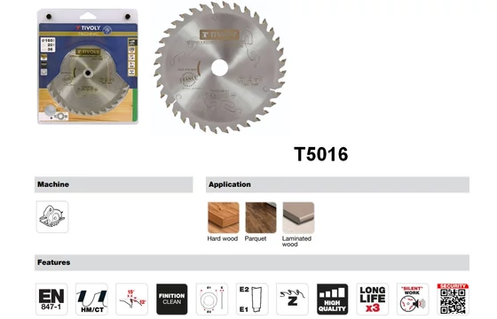 Tivoly T5016 Technic faipari körfűrész jellemzői