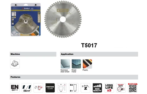 Keményfémlapkás körfűrészlap T5017 Technic típus jellemzői