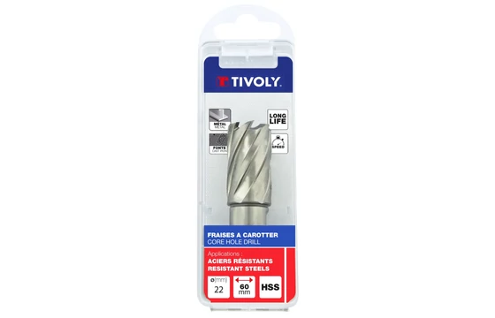 Tivoly HSS magfúró csomagolva