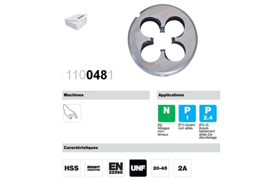 Menetmetsző UNF menet - HSS gyorsacél