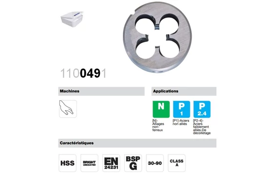 Menetmetsző G-menet HSS jellemzői