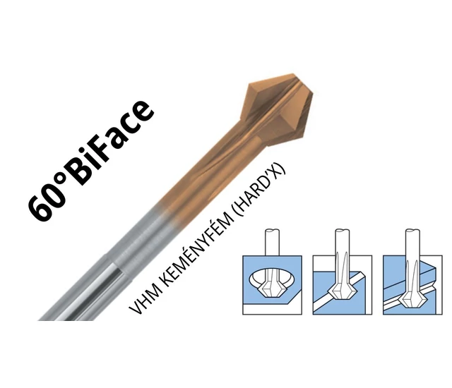 BiFace szögmaró 60° VHM 