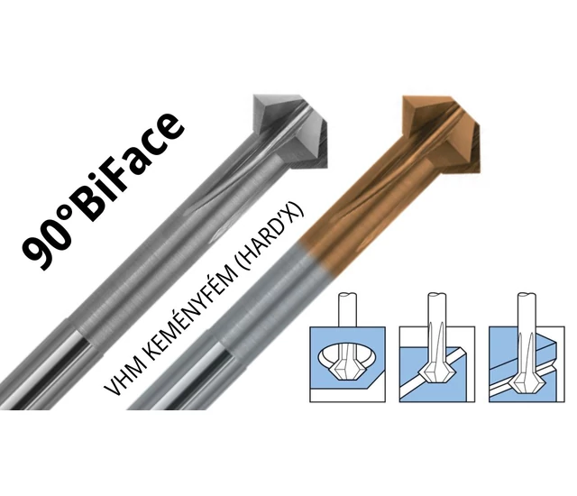 BiFace szögmaró 90° VHM 