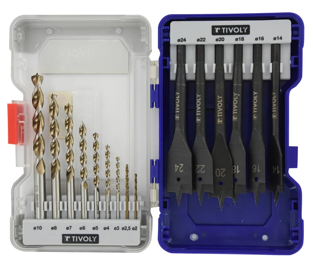 15 részes Technic fafúró készlet Ø2-24 mm