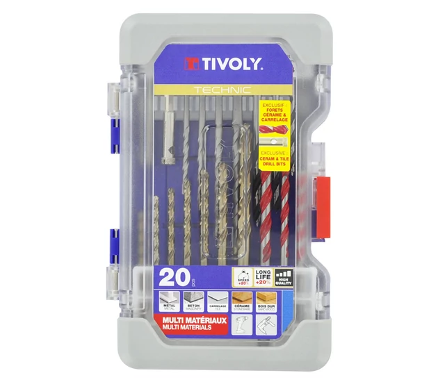 20 részes vegyes fúrókészlet -Technic