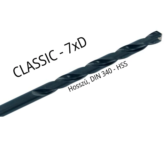 Hosszú csigafúró HSS