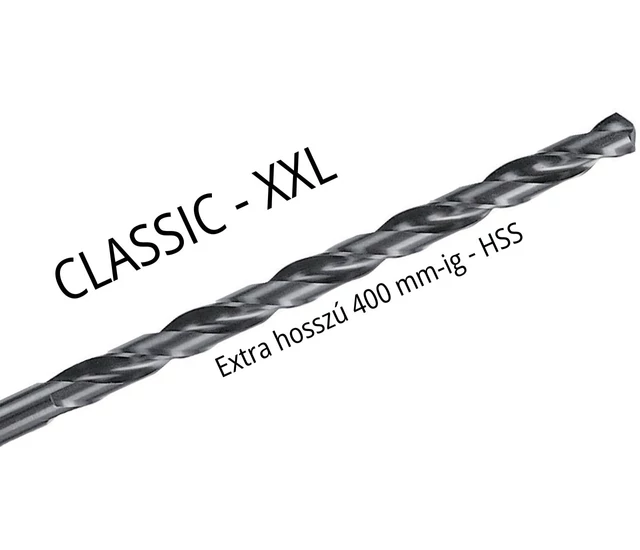 Extra hosszú csigafúró HSS