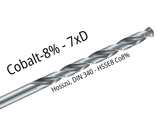 Hosszú csigafúró HSSE8