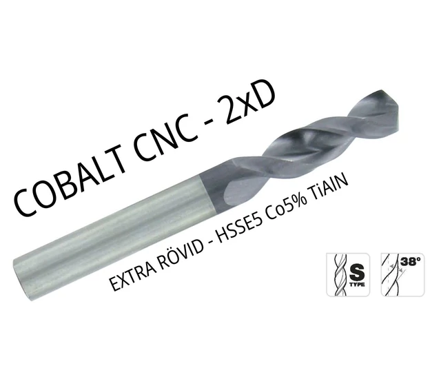 Rövid csigafúró HSSE CNC