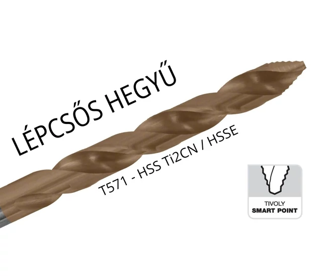 Lépcsős hegyű csigafúró TSP