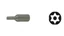 Tivoly Tamper-Torx furatos biztonsági csavarbit (C 6.3 szár)