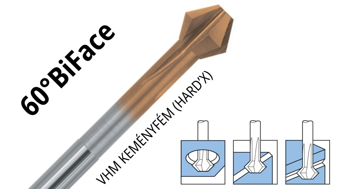 BiFace szögmaró 60° VHM