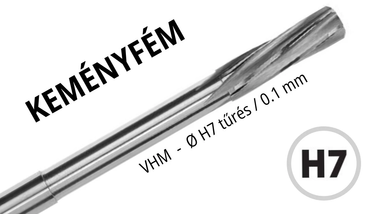 Keményfém gépi dörzsár H7